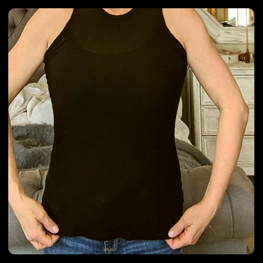 James Perse black tank top in size 2